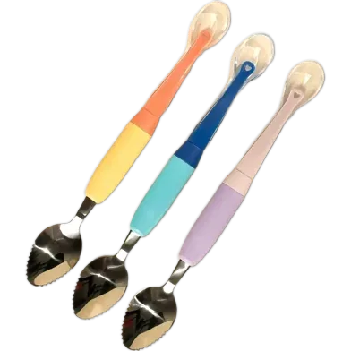 Children Soft Silicone Spoon For Feeding and Weaning, Infant and Baby Feeding Spoon, Training Spoon For Toddler Kids - 1 Pc - Rokomari product
